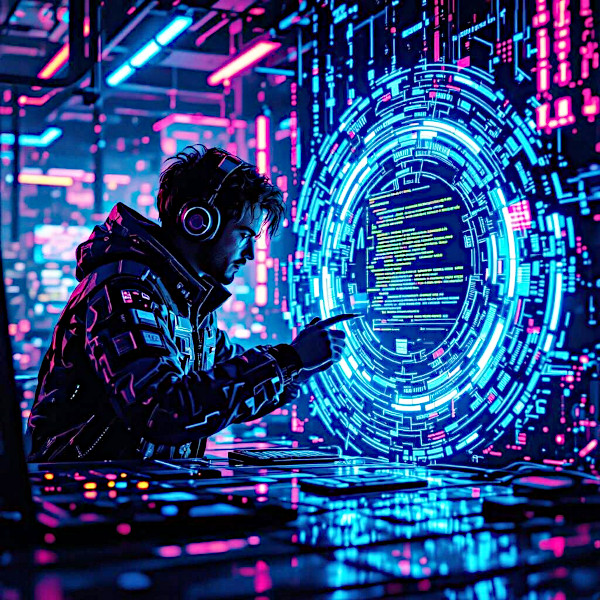 KI-Grafik Hacker